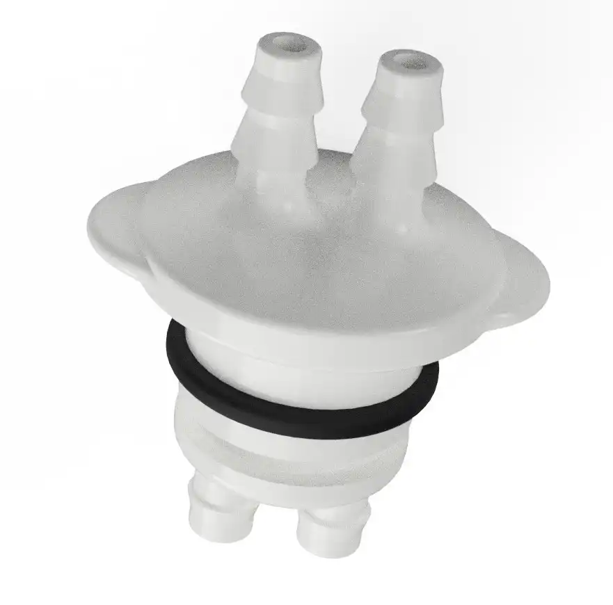 スピード感あるボトル交換を実現した専用キャップ(実施栓)